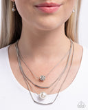 Paparazzi "Phenomenal Pearls" White Necklace & Earring Set Paparazzi Jewelry