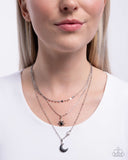 Paparazzi "Cosmic Clinch" Black Necklace & Earring Set Paparazzi Jewelry
