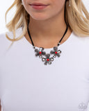 Paparazzi "Woven Welcome" Red Necklace & Earring Set Paparazzi Jewelry
