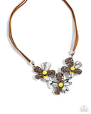 Paparazzi "Woven Welcome" Yellow Necklace & Earring Set Paparazzi Jewelry