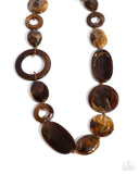 Paparazzi "Show Them Whos GLOSS" Brown Necklace & Earring Set Paparazzi Jewelry