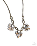 Paparazzi "Professional Powerhouse" Brass Necklace & Earring Set Paparazzi Jewelry
