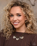 Paparazzi "Professional Powerhouse" Brass Necklace & Earring Set Paparazzi Jewelry