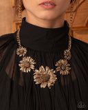 Paparazzi "Sunflower Spring" Gold Necklace & Earring Set Paparazzi Jewelry