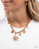 Paparazzi "Elegant Encore" Orange Necklace & Earring Set Paparazzi Jewelry