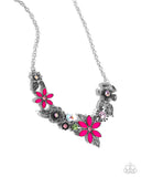 Paparazzi "GARDEN My Sparkle" Pink Necklace & Earring Set Paparazzi Jewelry