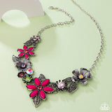 Paparazzi "GARDEN My Sparkle" Pink Necklace & Earring Set Paparazzi Jewelry