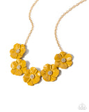 Paparazzi "Floral Favor" Yellow Necklace & Earring Set Paparazzi Jewelry