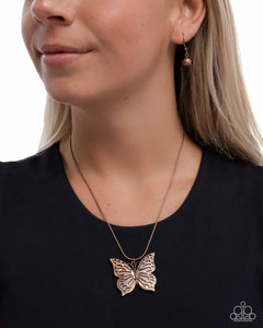 Paparazzi "Magical Metamorphosis" Copper Necklace & Earring Set Paparazzi Jewelry