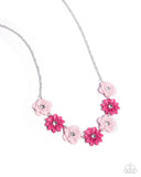 Paparazzi "Frenetic Florals" Pink Necklace & Earring Set Paparazzi Jewelry