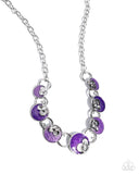 Paparazzi "Blooming Bravado" Purple Necklace & Earring Set Paparazzi Jewelry
