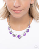 Paparazzi "Blooming Bravado" Purple Necklace & Earring Set Paparazzi Jewelry