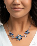Paparazzi "Floral Feature & Factor" Blue Necklace & Bracelet Jewelry Set Paparazzi Jewelry