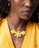 Paparazzi "Paparazzi "Botanic Beginner & Exhilarating Elegance" Yellow Necklace & Bracelet Jewelry Set Paparazzi Jewelry