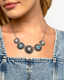 Paparazzi "Palm Tree Promenade & Promise" White Necklace & Earring Jewelry Set Paparazzi Jewelry