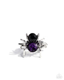 Paparazzi "Spider Bite & Black Widow" Purple Earrings & Ring Jewelry Set Paparazzi Jewelry