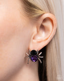 Paparazzi "Spider Bite & Black Widow" Purple Earrings & Ring Jewelry Set Paparazzi Jewelry