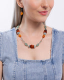 Paparazzi "Beauty Culture & Sturdy Season" Orange Necklace & Bracelet Jewelry Set Paparazzi Jewelry