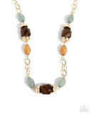 Paparazzi "Beauty Culture & Sturdy Season" Brown Necklace & Bracelet Jewelry Set Paparazzi Jewelry