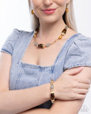 Paparazzi "Beauty Culture & Sturdy Season" Brown Necklace & Bracelet Jewelry Set Paparazzi Jewelry