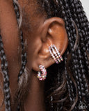 Paparazzi "Iridescent Influence & Improv" Pink Ear Cuff & Post Earrings Jewelry Set Paparazzi Jewelry