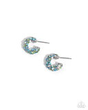 Paparazzi "Iridescent Improv & Influence" Blue Earrings & Ear Cuff Jewelry Set Paparazzi Jewelry