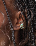 Paparazzi "Iridescent Improv & Influence" Blue Earrings & Ear Cuff Jewelry Set Paparazzi Jewelry