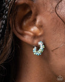 Paparazzi "Iridescent Improv & Influence" Blue Earrings & Ear Cuff Jewelry Set Paparazzi Jewelry