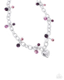 Paparazzi "Seesaw Statement & Shimmer" Purple Necklace & Bracelet Jewelry Set Paparazzi Jewelry