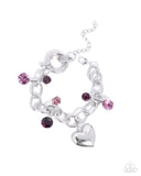 Paparazzi "Seesaw Statement & Shimmer" Purple Necklace & Bracelet Jewelry Set Paparazzi Jewelry