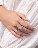 Paparazzi "Crescent Charm & Planetary Perfection" Pink Necklace & Ring Jewelry Set Paparazzi Jewelry