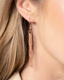 Paparazzi "Monochromatic Matinee Mashup" Copper Necklace & Bracelet Jewelry Set Paparazzi Jewelry