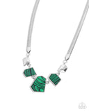 Paparazzi "Lined Legacy & Leisure" Green Necklace & Bracelet Set Paparazzi Jewelry