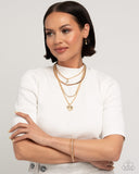 Paparazzi "Excessive Embellishment & Empire" Gold Necklace & Bracelet Jewelry Set Paparazzi Jewelry