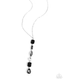 Paparazzi "Gallery Gala & Cascading Class" Black Necklace & Post Earring Jewelry Set Paparazzi Jewelry