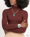 Paparazzi "Rule the Light & Fight" Blue Necklace & Bracelet Jewelry Set Paparazzi Jewelry