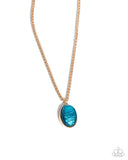 Paparazzi "Rule the Light & Fight" Blue Necklace & Bracelet Jewelry Set Paparazzi Jewelry