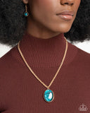Paparazzi "Rule the Light & Fight" Blue Necklace & Bracelet Jewelry Set Paparazzi Jewelry