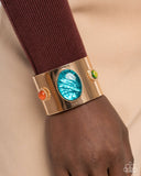 Paparazzi "Rule the Light & Fight" Blue Necklace & Bracelet Jewelry Set Paparazzi Jewelry