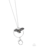 Paparazzi "Exemplary Eagle" Silver Lanyard Necklace & Earring Set Paparazzi Jewelry