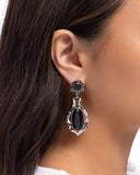 Paparazzi "High-End Reservation" Black Post Earrings Paparazzi Jewelry