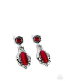 Paparazzi "High-End Reservation" Red Post Earrings Paparazzi Jewelry