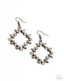 Paparazzi "Pampered Promise" Brass Earrings Paparazzi Jewelry
