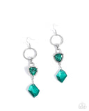 Paparazzi "Chiseled Clarity" Green Earrings Paparazzi Jewelry
