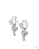 Paparazzi "Timeless Tulip" White Post Earrings Paparazzi Jewelry