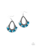 Paparazzi "Pronged Pattern" Blue Earrings Paparazzi Jewelry