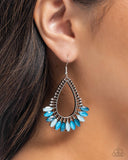 Paparazzi "Pronged Pattern" Blue Earrings Paparazzi Jewelry