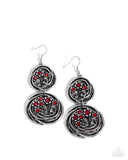 Paparazzi "Garden Pavement" Red Earrings Paparazzi Jewelry