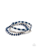Paparazzi "Serendipitous Stack" Blue Bracelet Paparazzi Jewelry