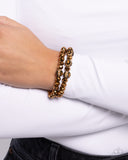 Paparazzi "Speckled Sentiment" Brown Bracelet Paparazzi Jewelry